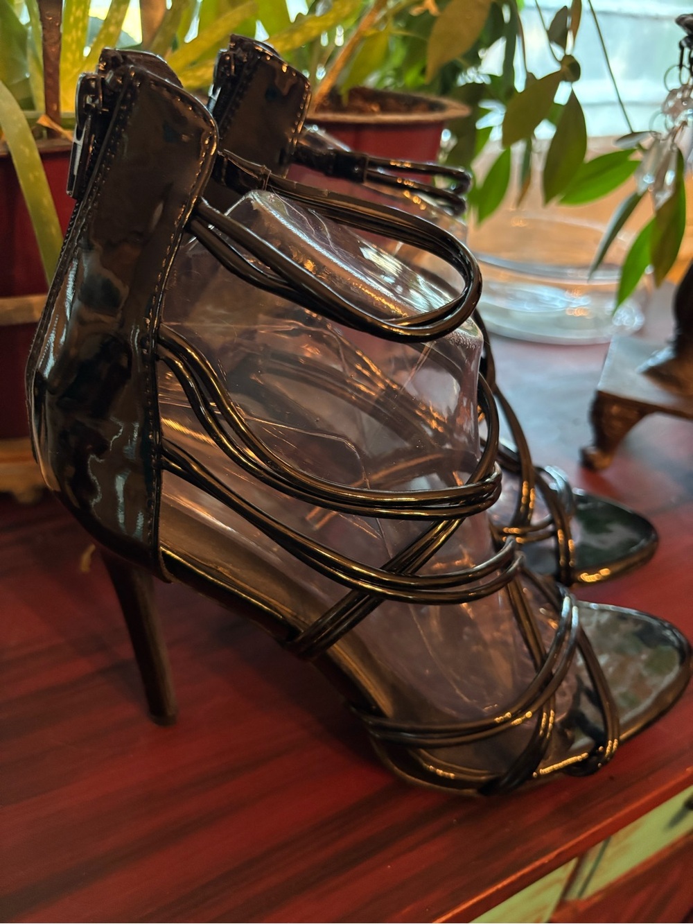 Black Strappy High Heel Sandals - Women's Dress Heels